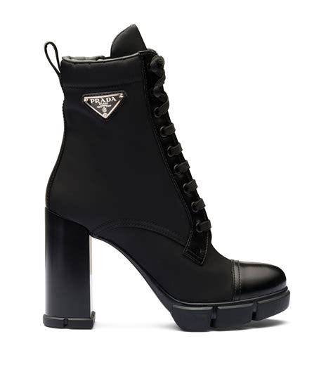 prada leather biker boots|nylon prada boots women.